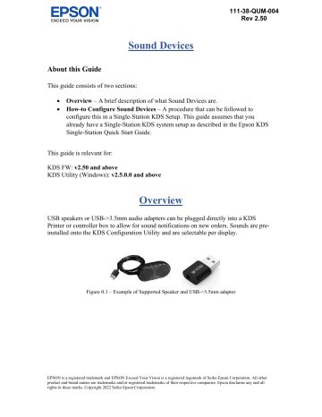 Epson TM-U220-i KDS with VGA or COM User Manual | Manualzz
