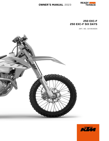 KTM 250 EXC-F Six Days 2023 Owner Manual | Manualzz