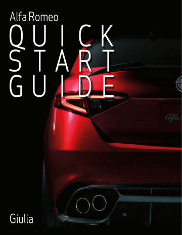 Alfa Romeo Giulia 2022 Quick Start Guide