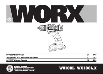 WORX WX100L 20V 3/8