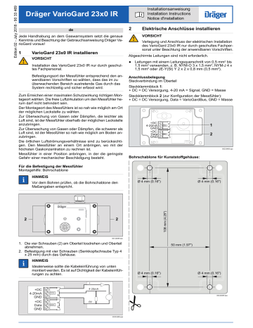 Variogard Dräger II-VarioGard 23x0 Installation Instruction | Manualzz