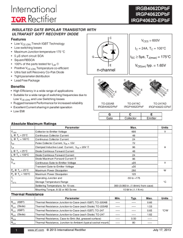 Gp4062d Irgp4062d Transistor | Meses Sin Interés