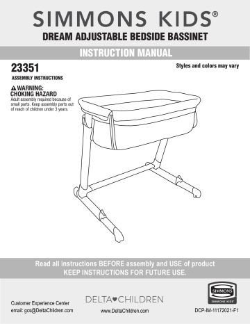 Simmons Kids Dream Bedside Baby Bassinet Sleeper