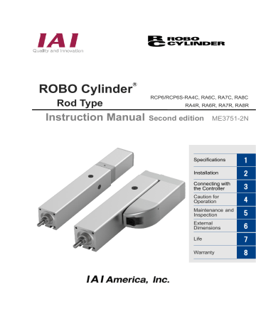 IAI America RCP6S-RA8R Owner's Manual | Manualzz