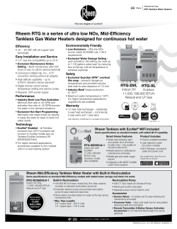 Rheem RTG-70DVLN-1 - Installation manual, Specification, User guide |  manualzz.com
