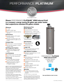 Rheem XG29T12XR60U0 - Instructions, Specification | manualzz.com