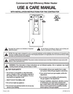 Rheem GHE125-500A - Specification, User guide | manualzz.com