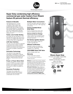 Rheem GHE125-500A - Specification, User guide | manualzz.com