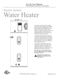 Rheem HPLD80-1RH - Instructions, Specification | manualzz.com