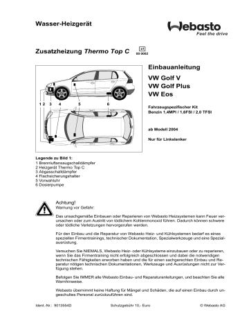 Webasto Thermo Top C Diesel Control Board With Analog Control 12V To PIN1
