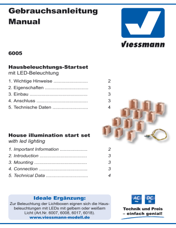 Kit De Démarrage éclairage Domestique Viessmann 6005 - 12 Boîtes Neuves - Fournitures Pour Installation électrique
