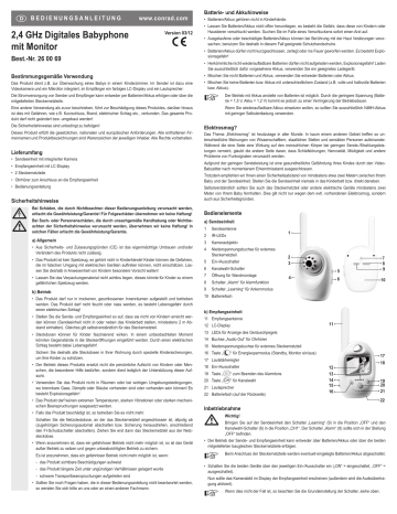 Conrad 26 00 69 Bedienungsanleitung | Manualzz