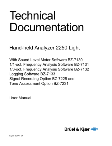 B&K 2250 Light User Manual | Manualzz