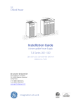 GE Consumer & Industrial TLE Series 225 Installation Manual