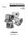 Boston gear 700 Series Installation And Operation Manual