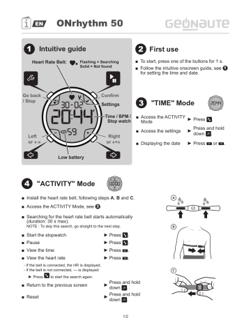 GEONAUTE ONrhythm 50 User Manual | Manualzz