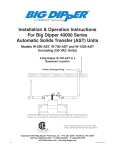 Big Dipper W-250-AST, W-750-AST Installation &amp; Operation Manual