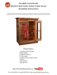 Dundalk LeisureCraft Indoor Cabin Sauna Assembly Instructions Manual