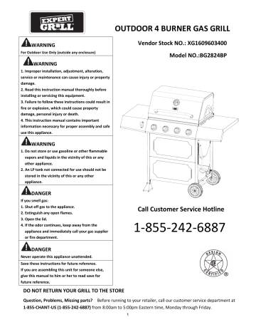 EXPERT GRILL BG2824BP Manual | Manualzz