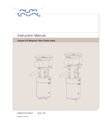 Alfa Laval Unique Mixproof Tank Outlet Instructions | Manualzz