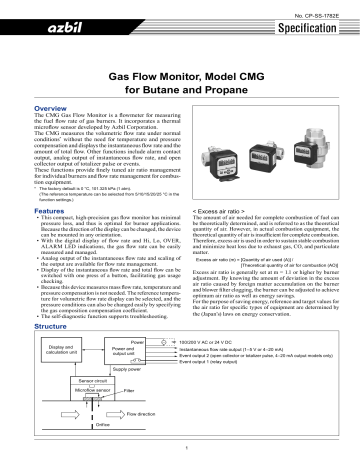 Azbil CMG Product sheet | Manualzz