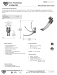 T&amp;S Brass B-0504-03SL Double Pedal Valve, Wall Mount, Loose Key Angle Stops, Slow Close Cartridge Specification