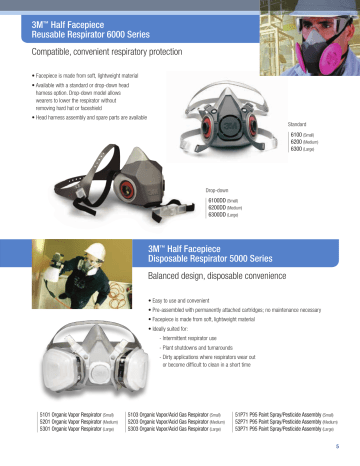 3M 7000001932 S Half Facepiece Respirator Specification | Manualzz