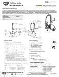 T&amp;S Brass MPZ-8WWN-08-CR Mini PRU: 8&quot; Wall Mount, B-0107, 8&quot; Swivel Nozzle, Ceramas, Wrist Handles, Wall Bracket Specification