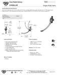 T&amp;S Brass B-0508-LKS Single Pedal Valve, Wall Mount, Straight Loose Key Stop Specification