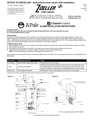 Zoeller 10-4014 120V Pump Alarm Installation Manual | Manualzz