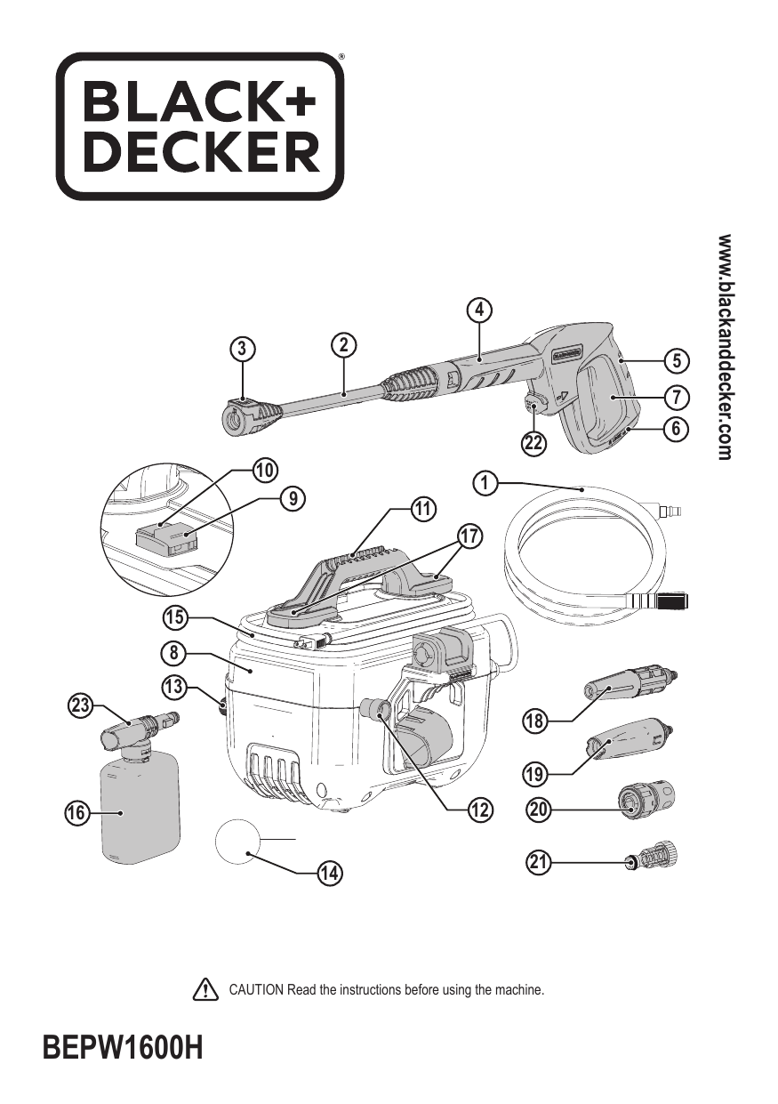 11BLE-325 BLACK & DECKER Power Washers parts