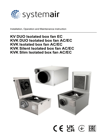 Systemair KVK Silent 355 EC Instruction | Manualzz