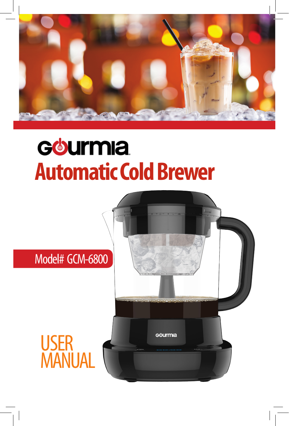 Coffee Machine, Gourmia GCM3260 Programmable Hot and Iced Coffee