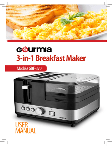 Breakfast Makers, Gourmia GBF370 3 in 1 Breakfast Station Center