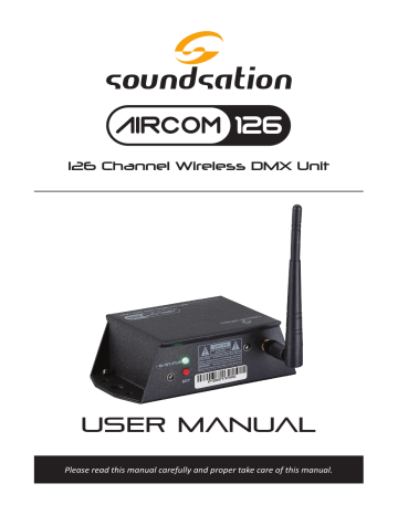 Soundsation AIRCOM 126 2.4 GHz 126 Channel Wireless DMX Unit User Manual | Manualzz