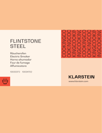 Klarstein 10033372 Flintstone Steel Smoker Oven Owner's Manual | Manualzz