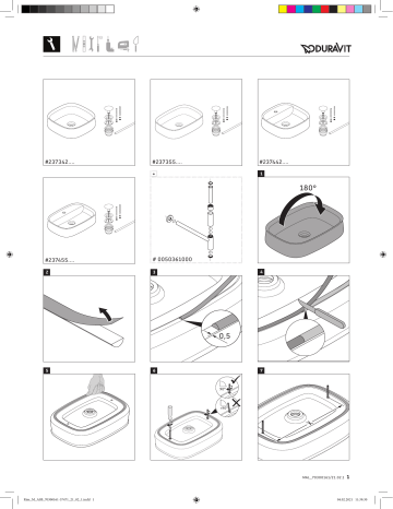 Duravit 237355 Zencha Washbowl Installation instructions | Manualzz