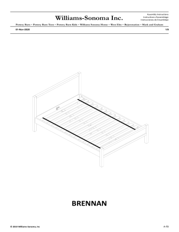 West Elm Brennan Bed Full Manuel utilisateur | Manualzz