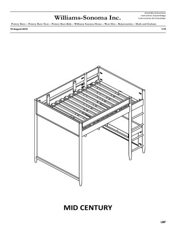 West Elm Mid-Century Loft Bed Assembly Instructions | Manualzz