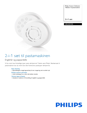 Comparer les prix : Philips HR2375/00 Machine à pâtes automatique, 4 disques de forme, Argent et
