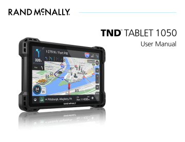 Rand McNally TND Tablet 1050 User manual | Manualzz