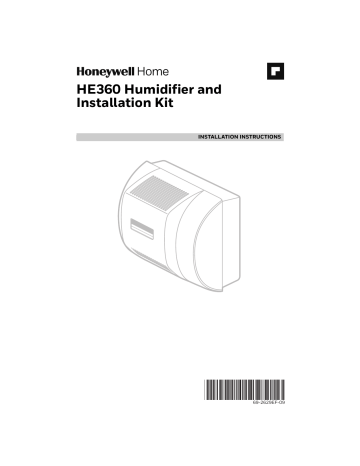 Honeywell HE360 Humidifier and Installation Guide | Manualzz
