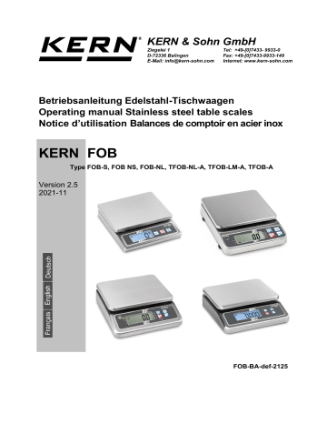 Balance de table en inox KERN FOB 5K1S - ProMesures