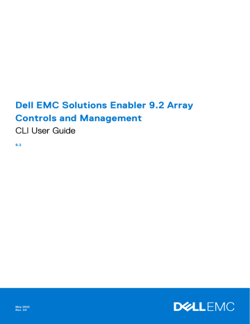 Dell Solutions Enabler storage enterprise User Guide | Manualzz