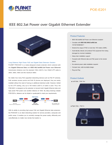 PLANET POE-E201 Datasheet | Manualzz