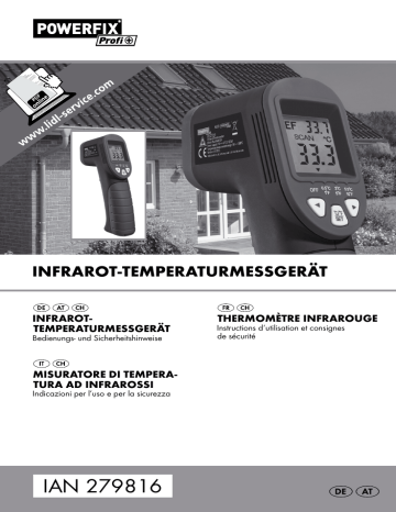 Powerfix Profi 0279816 Infrared Thermometer Bedienungsanleitung | Manualzz