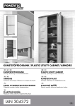 Powerfix Profi 0304372 Kunststoffschrank Owner's Manual