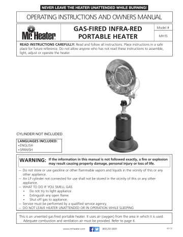 Mr. Heater 15,000 BTU Single Tank Top Heater