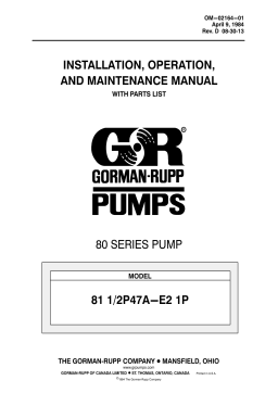 Gorman-Rupp Pumps 81 1/2P47A-E2 1P 801799 and up User Manual