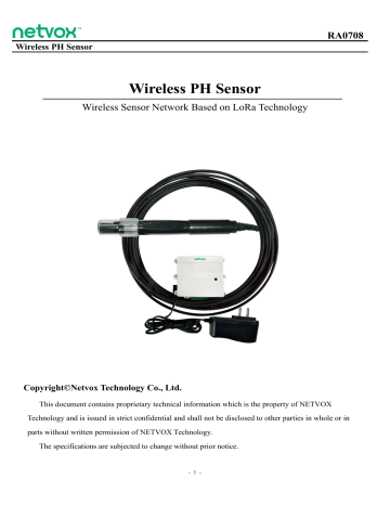 Netvox RA0708 Wireless PH Sensor Datasheet | Manualzz